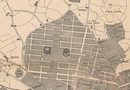 Abecedario de las calles de El Coto en el Plano de Gijón de Ricardo Casielles (1910).