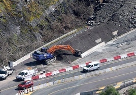 Comienzan las obras del argayo del Huerna