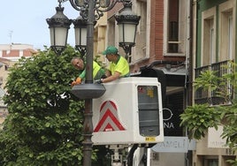 Farolas en La Cámara.