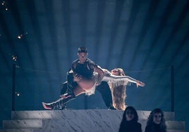 Melody, al finalizar uno de los ensayos de 'Esa diva' en Eurovisión.