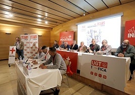 Jenaro Martínez Paramio interviene en la clausura del congreso comarcal de FICA-UGT.