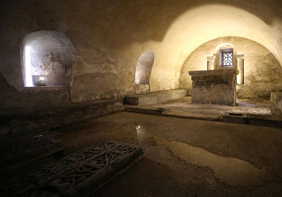 Agua en la cripta de Santa Leocadia en una imagen de archivo.