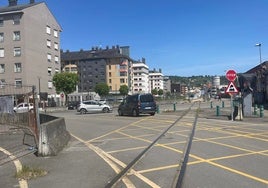 La zona de pasoa nivel de Langreo Centro que será urbanizada