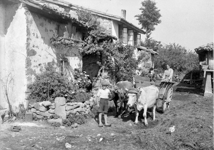 Escena campesina, hacia 1940.