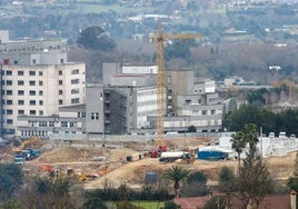 Obras de ampliación del Hospital de Cabueñes.