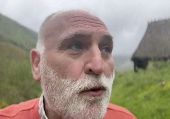 José Andrés, en el vídeo que grabó en Somiedo.