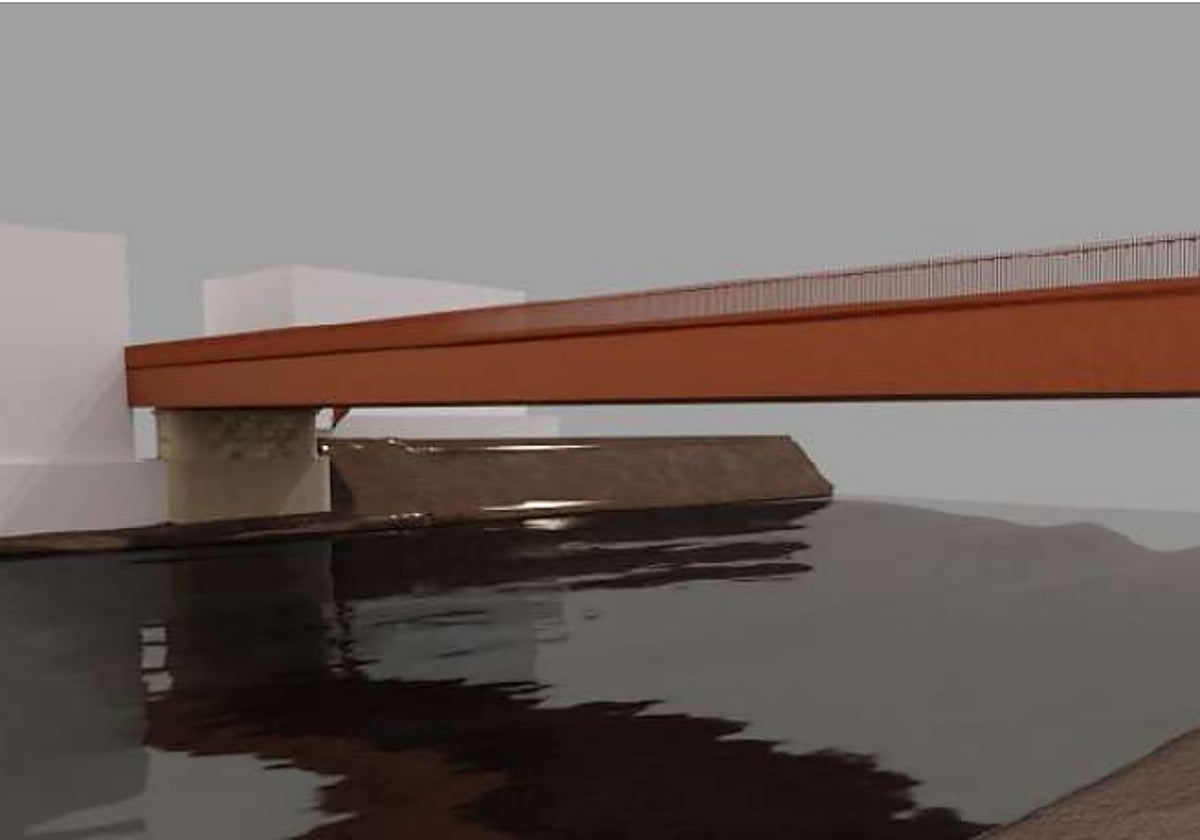 Infografía del futuro puente Emilio Llamedo que ejecuta el Principado.