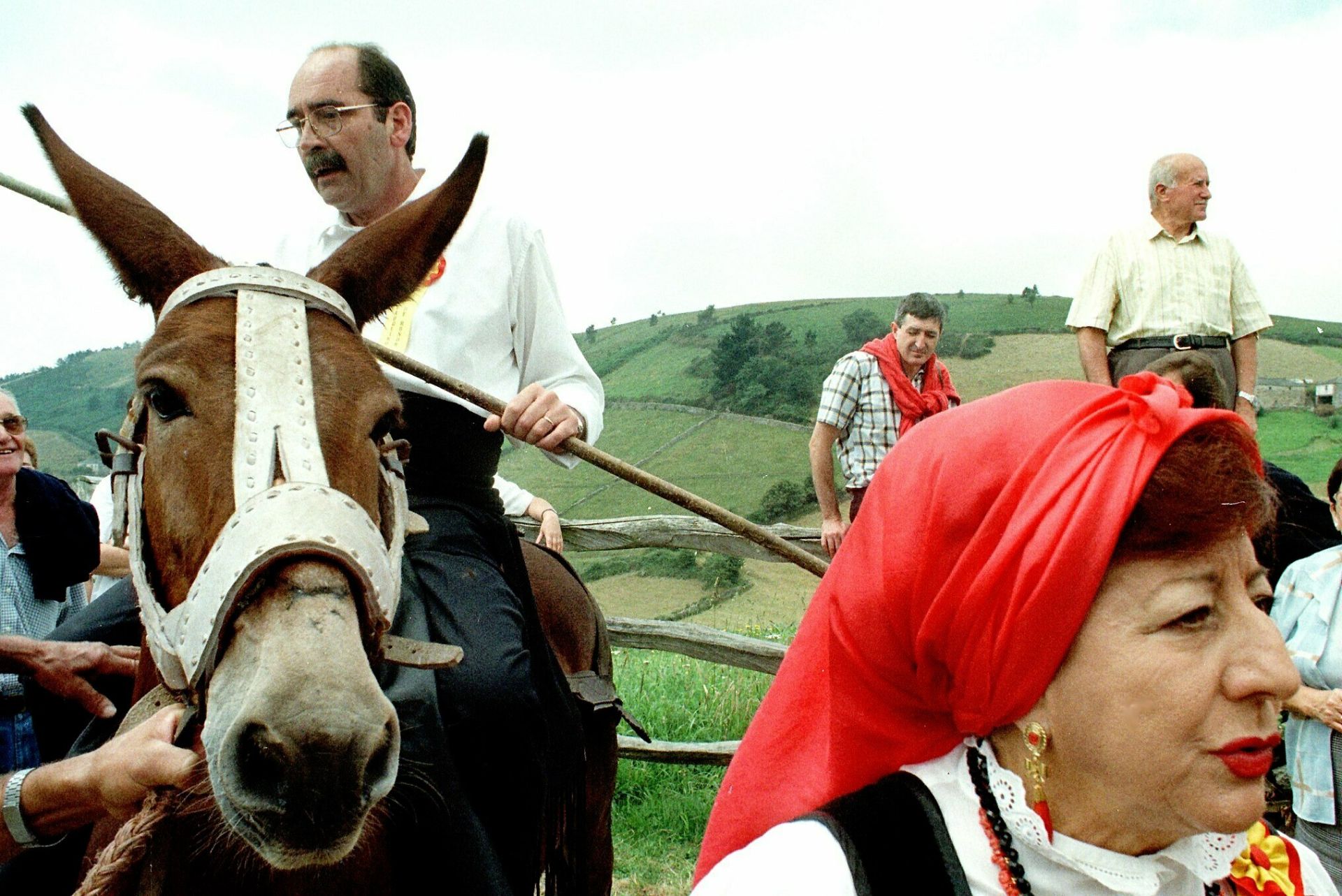 Sergio Marqués durante el Festival Vaqueiro y de La Vaqueirada de Aristébano.