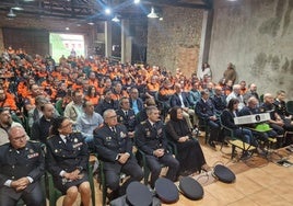 Acto de reconocimiento a los miembros de Protección Civil en Asturias.