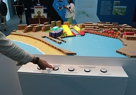 Maqueta recreando la propuesta de ordenación para los terrenos, en la pasada edición de la Fidma.