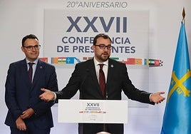 Barbón comparece ante los periodistas tras la última Conferencia de Presidentes, celebrada en Santander el pasado 13 de diciembre.