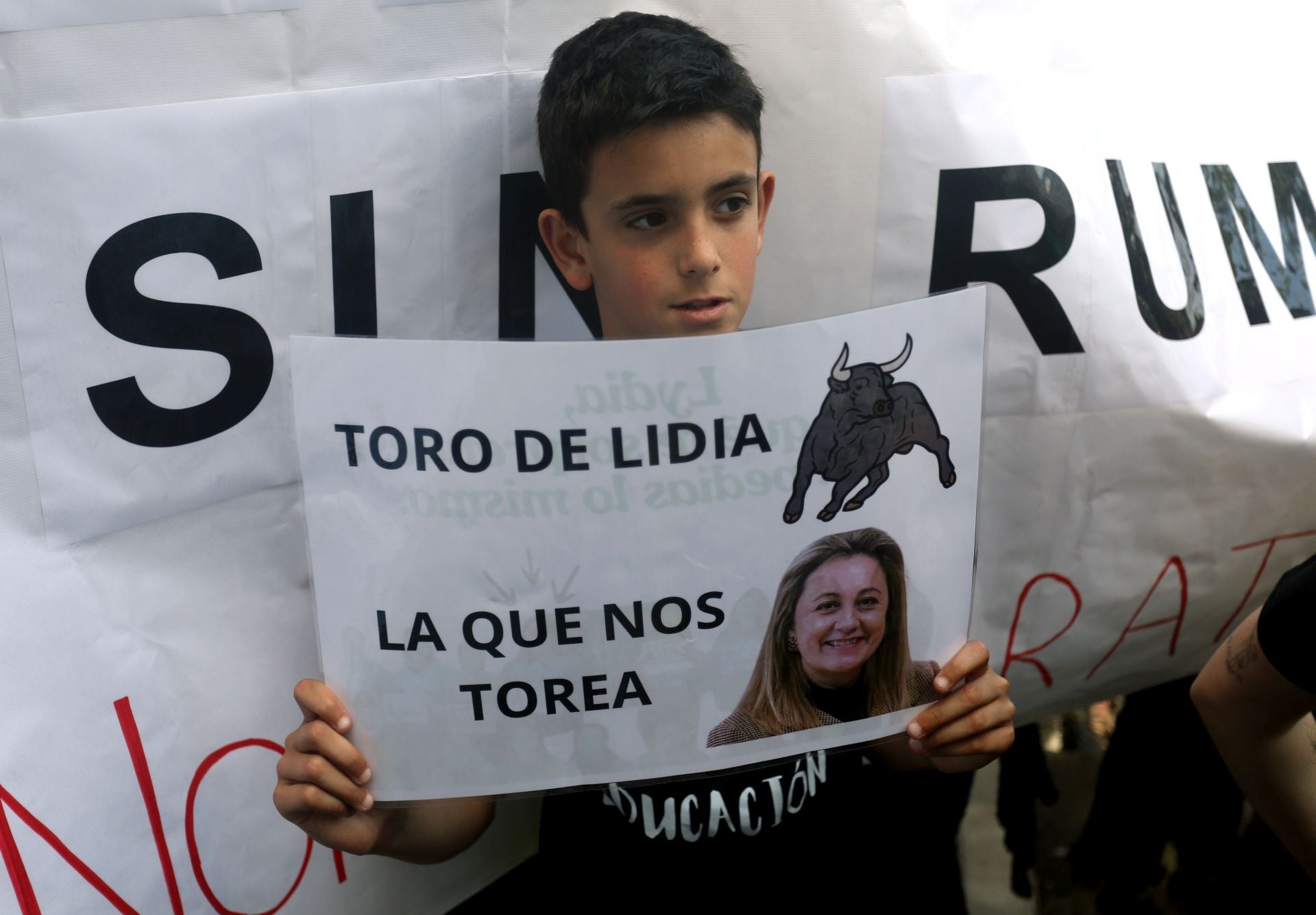 Masiva concentración de los docentes en Oviedo