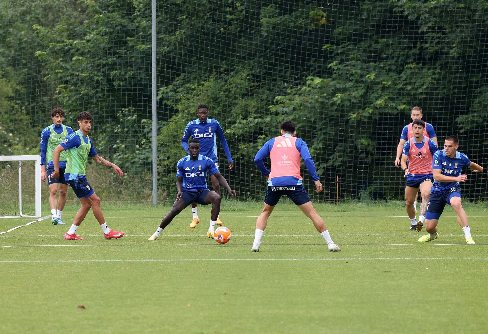 Entrenamiento del Real Oviedo de cara al partido ante el Deportivo