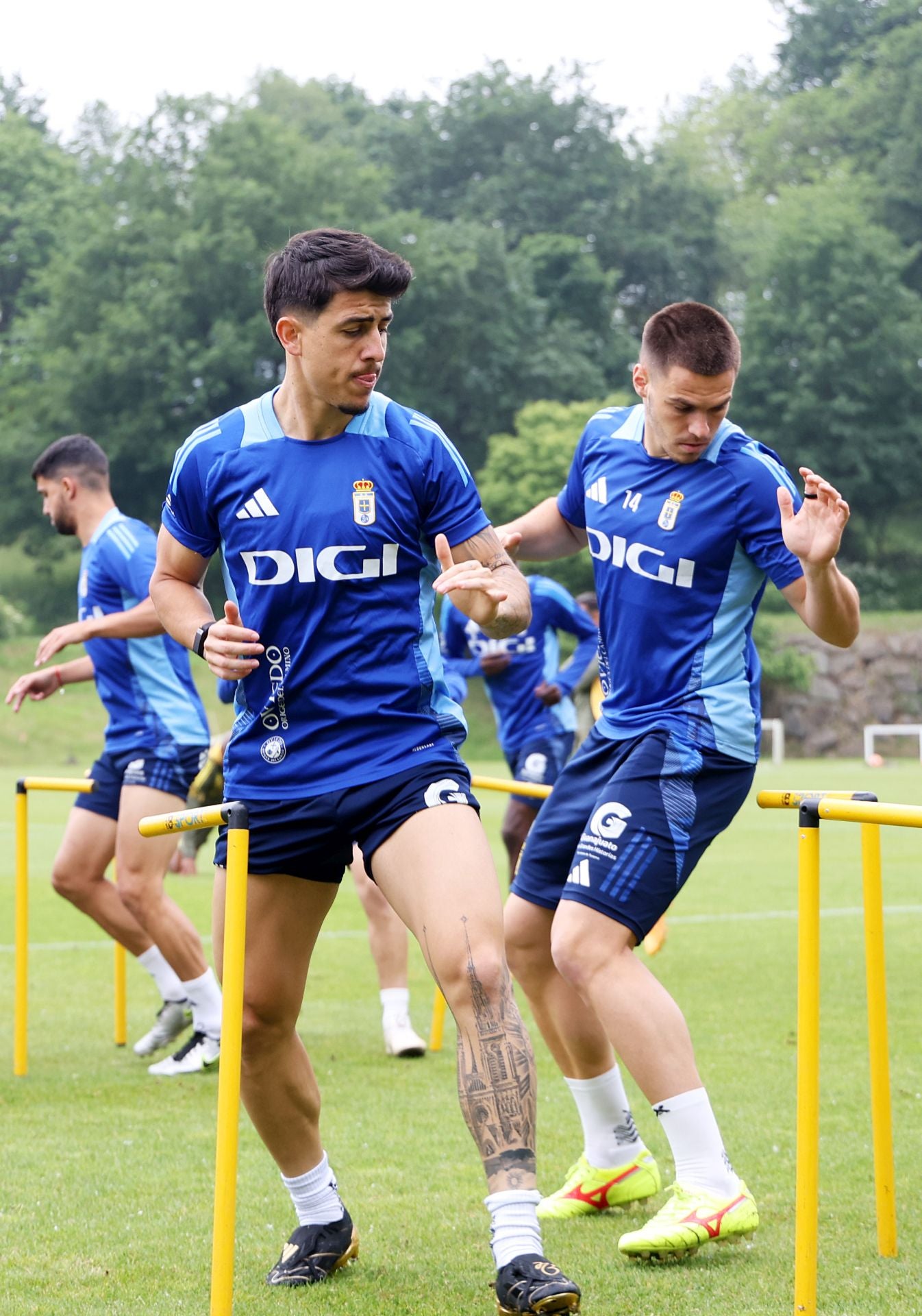 Entrenamiento del Real Oviedo de cara al partido ante el Deportivo