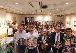 Jesús Delgado, Fran Fuego, Andrés Mayor, Guzmán Pendás y Jorge Bazo, durante la presentación del cómic.