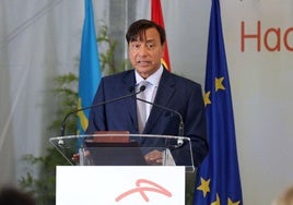 Lakshmi Mittal, en Gijón, en 2021.