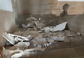 Derrumbe del techo en Miraflores