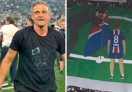 Luis Enrique, visiblemente emocionado.