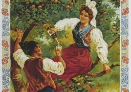 Etiqueta de Viuda e Hijos de Tomás Zarracina con la mención a la medalla de oro de la Exposición Regional de 1899.