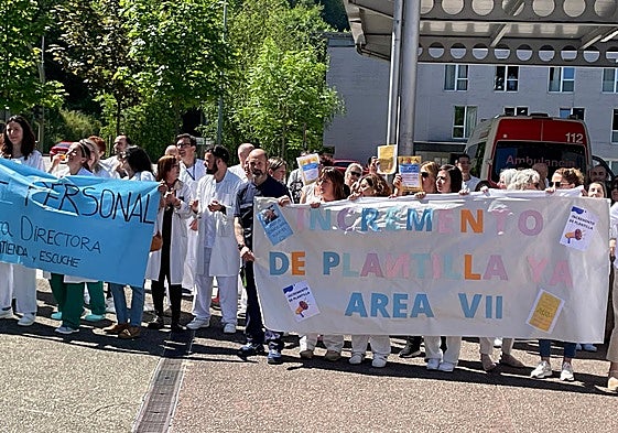 Inicio de las protestas en Mieres.