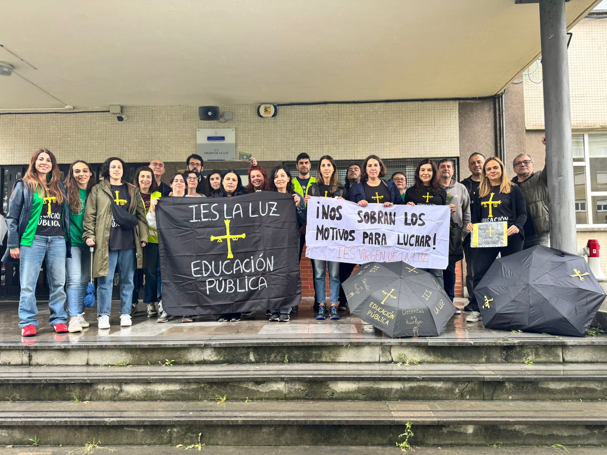 Protesta docente en el IES La Luz