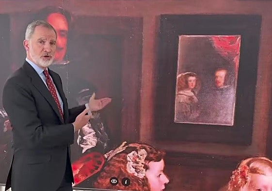 El Rey Felipe VI explica el cuadro de Las Meninas de Velázquez en el perfil de Instagram del Museo del Prado.
