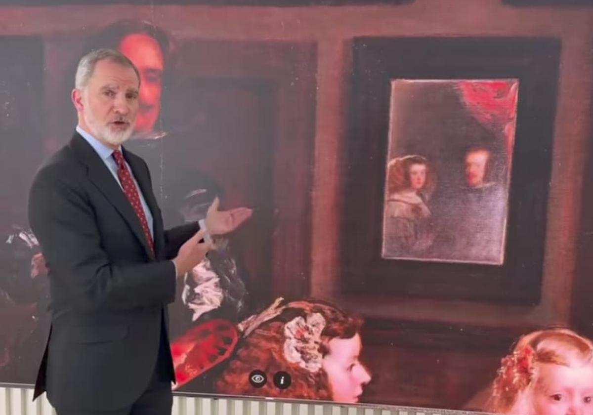 El Rey Felipe VI explica el cuadro de Las Meninas de Velázquez en el perfil de Instagram del Museo del Prado.