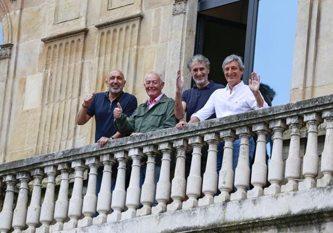 Abelardo, Gerardo Ruiz, Isidro Fernández e Iñaki Tejada rememoraron la celebración del 8 de junio.