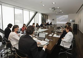 Reunión del consejo de administración del Puerto de Gijón celebrado este miércoles en El Musel.