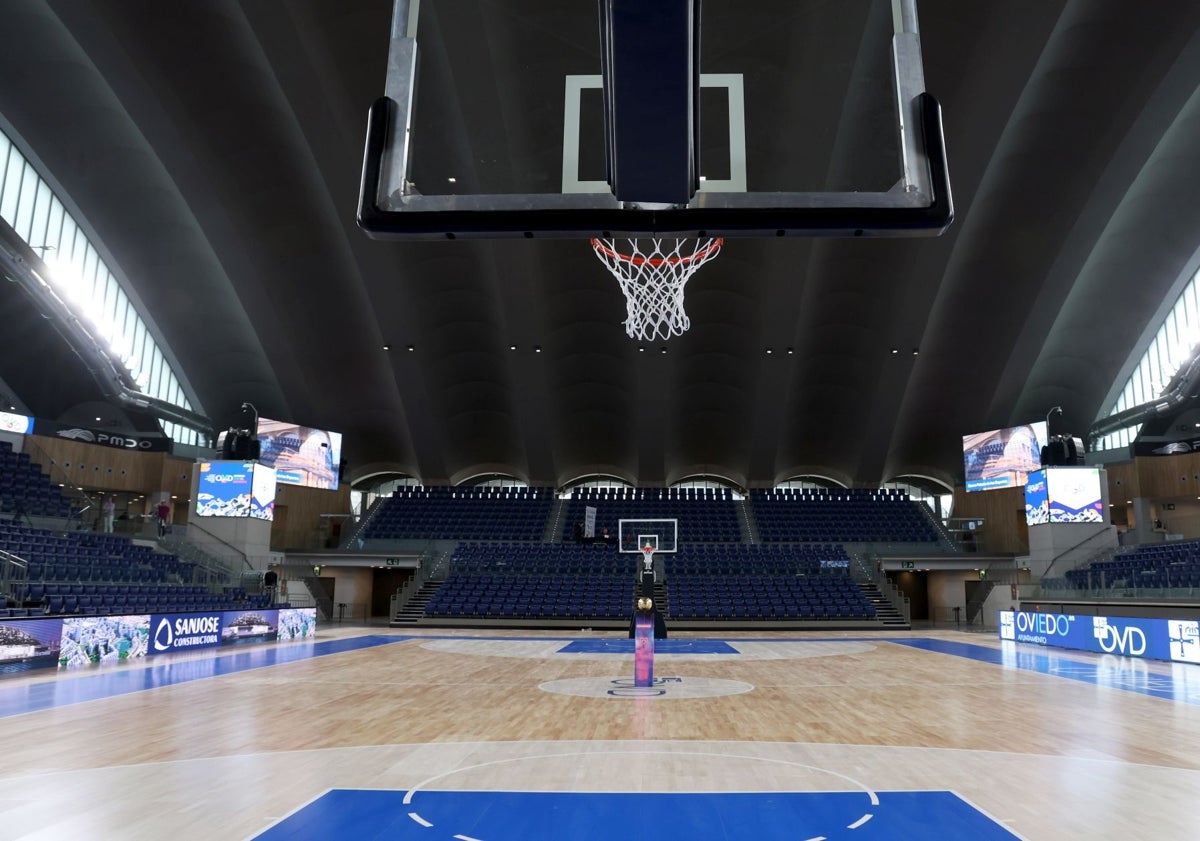 Imagen principal - El renovado Palacio de los Deportes de Oviedo.