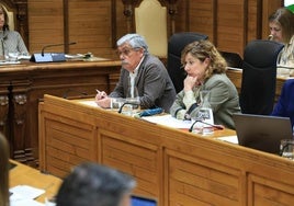 'Floro', en uno de los plenos en el Ayuntamiento de Gijón.