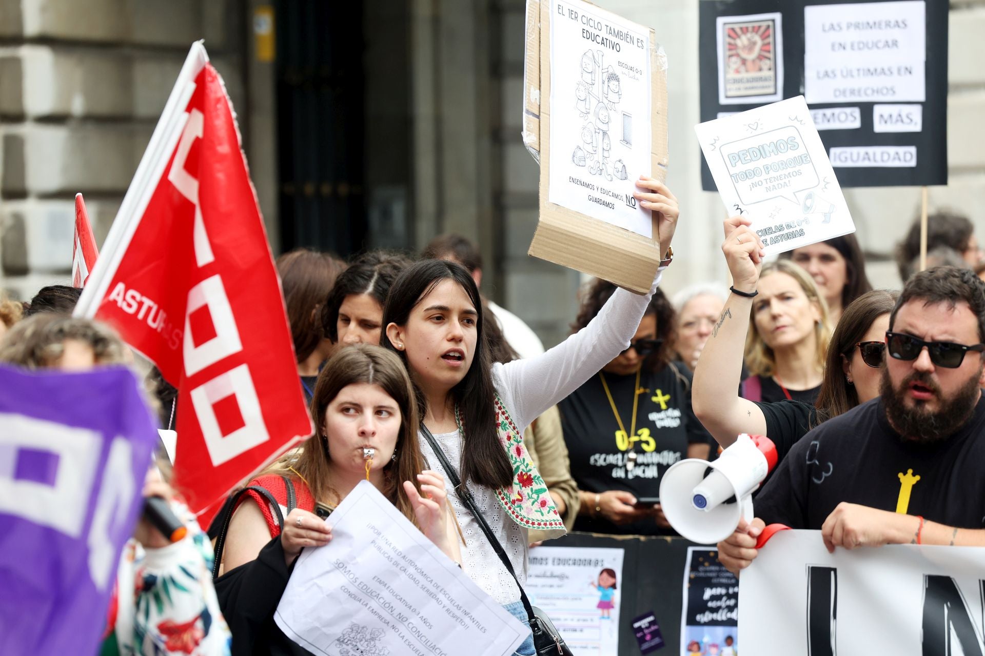 Las escuelas infantiles asturianas, también en lucha: así ha sido su protesta