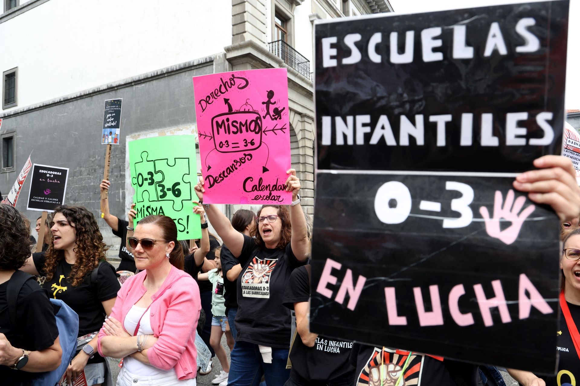 Las escuelas infantiles asturianas, también en lucha: así ha sido su protesta
