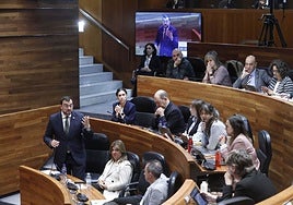 El Presidente del Principado, Adrián Barbón, interviene en la Junta General