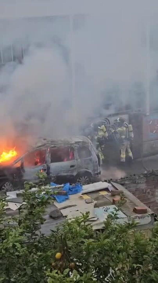 Arde un vehículo en Gijón
