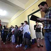 Llamamiento de los aspirantes en unas oposiciones de Secundaria anteriores.