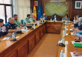 Junta local de seguridad en Llanera.