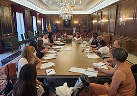 Reunión de la Mesa Intersectorial de la Salud, presidida por la concejal de Ciudad Saludable.