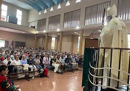 Sanz Montes, durante su homilía en Mieres.