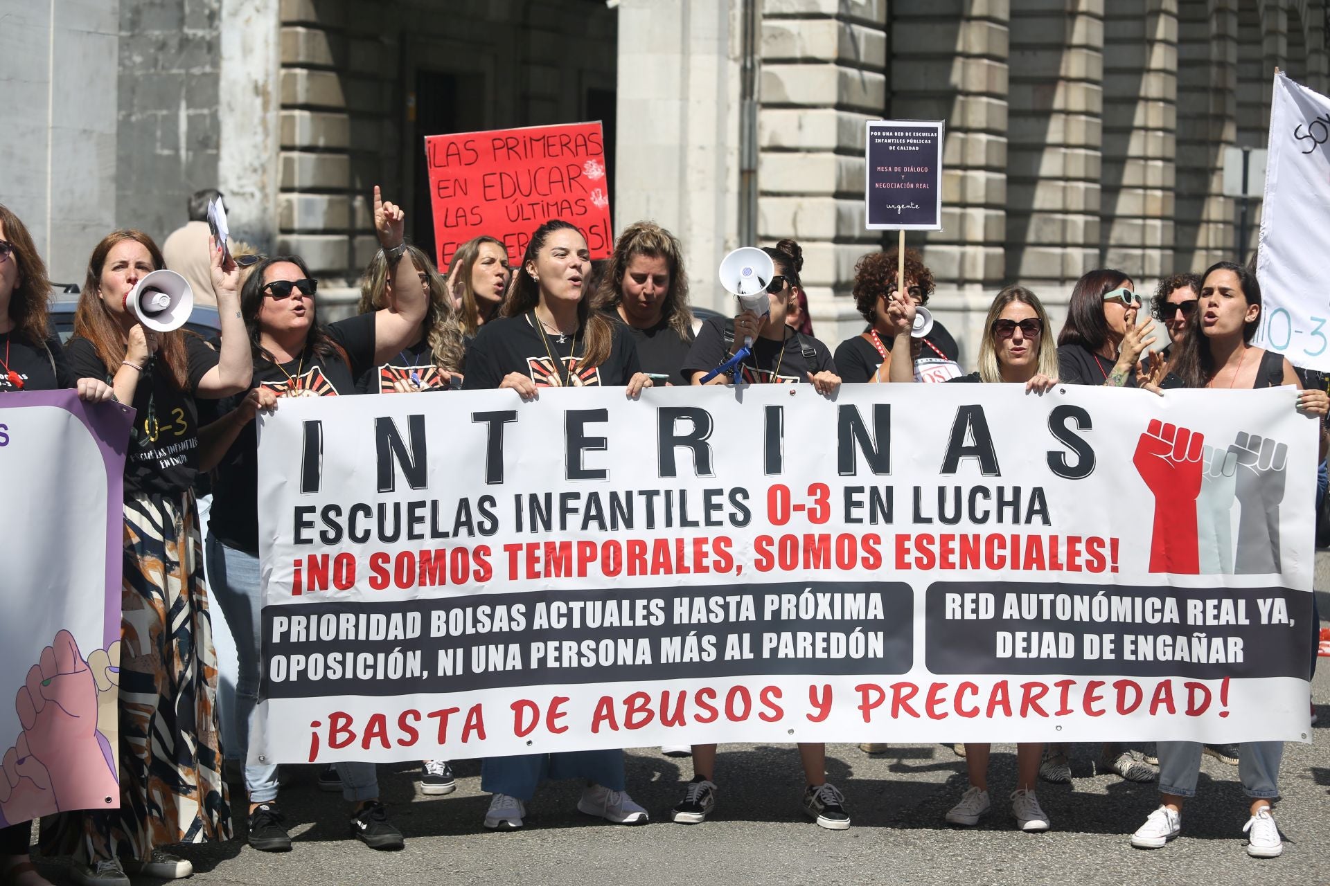 Concentración de las educadoras de Les Escuelines
