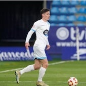 Prado, en un partido con el Ourense en Primera RFEF.