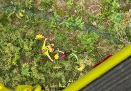 Momento del rescate en Cabrales.