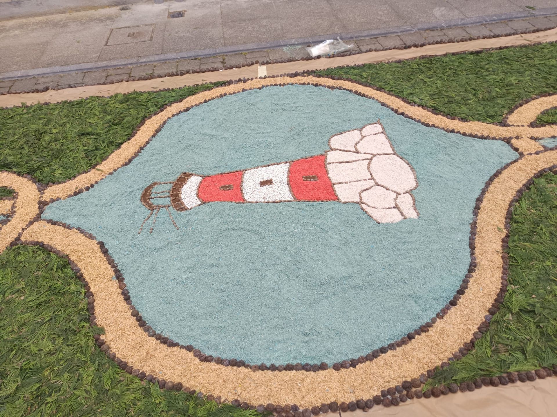 El ascenso del Real Oviedo se cuela en las alfombras florales del Corpus de Castropol