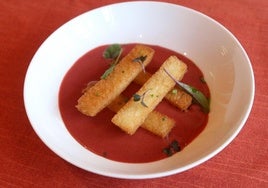 Gazpacho de cerezas.