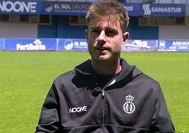 Berto Cayarga acudió al Suárez Puerta para realizar sus primeras declaraciones tras el fichaje.