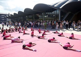 Una exhibición en la jornada de puertas abiertas en el Palacio de los Deportes.