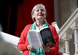 La escritora en el Campus del Milán.