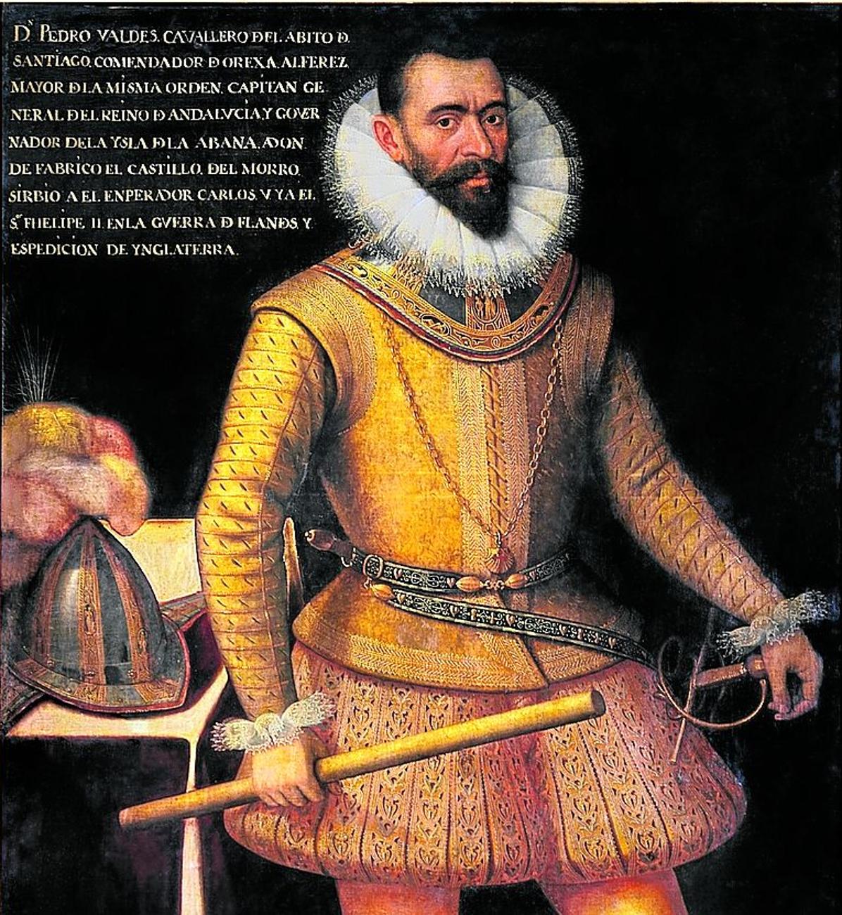 Pedro de Valdés en un óleo atribuido a Pantoja de la Cruz.