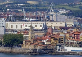 Las instalaciones de El Tallerón, tras la Iglesia de San Pedro, en Gijón.