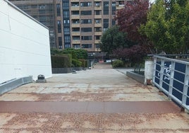 La rampa de acceso a la escuela infantil Dolores Medio.